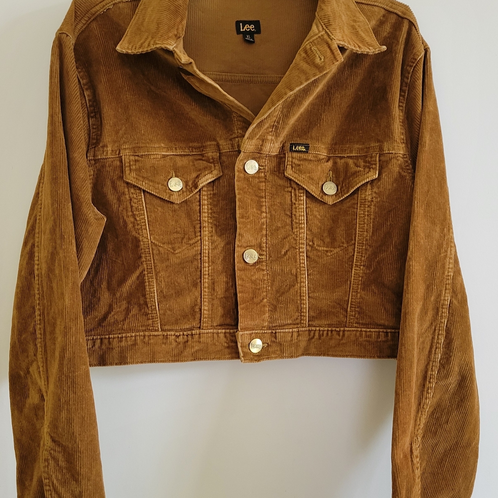 Lee Women's Brown Corduroy Jacket Cropped